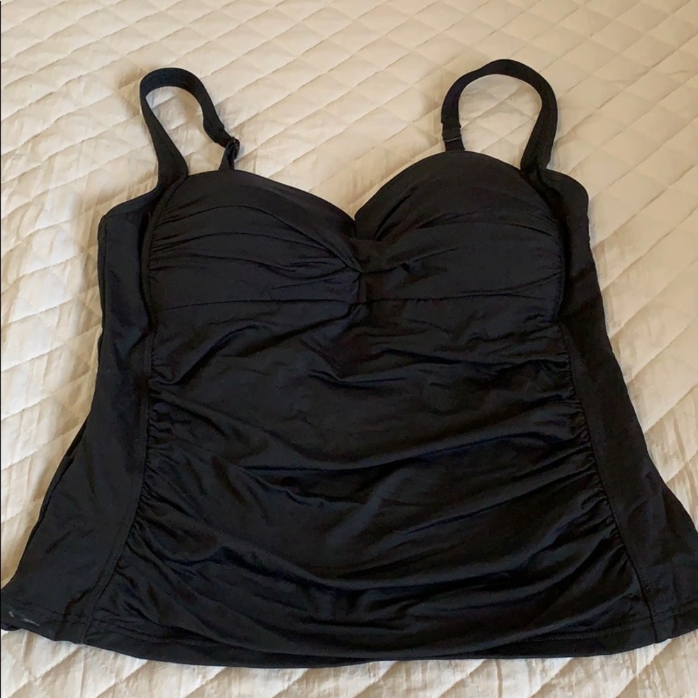 Black tankini top
